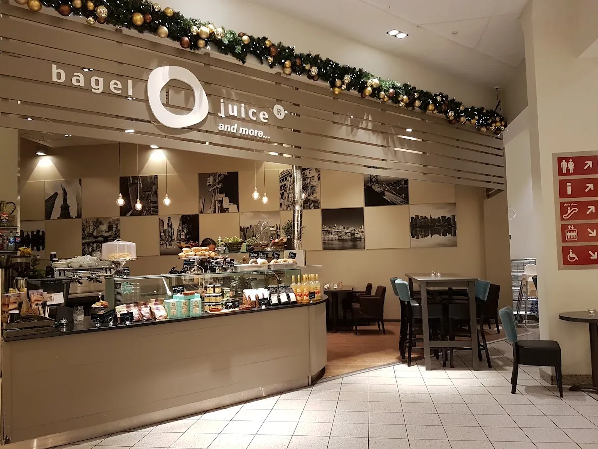 BookNoFees: Café – Bagel & Juice – Oslo – Bagel & Saft, Foto 1